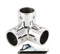 Générique Marine Handrail 3-Way Connector,3 Way Stainless Steel Marine Supplies - 5x5x2.2cm Railing Fork Tee Socket - Satellite Equipment for Ship Guardrails Yacht Piping Dock Travel Road Trip Work