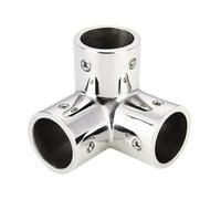 Générique Marine Handrail 3-Way Connector - 3 Way Stainless Steel Marine Supplies - Railing Fork Tee Socket | for Ship Guardrails Yacht Piping Dock Fencing Camping Adventure Travel Road Trip Work