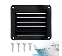 Générique Marine Vent Cover - Louvered Boat Vents | Square Nylon Air Grille | Exhaust Vent for Heat Dissipation, Universal for RVs Yachts Trailers Caravans, Wall and Ceiling Mount (14x12.3x1.6cm)