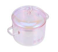 Générique Marmite De Cuisine Nouille Bouilloire à Col De Cygne Marmite Biryani Casseroles Transparentes Pour Cuisiner Cocotte Avec Couvercle Poêle En Forme De Coeur Décor Étain Rose Un Verre