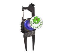 Générique Marque-Balle et Répare-Pitch - Outil Multifonction en Métal pour Réparer Les Impacts,Accessoire de Golf pour Nettoyage de Rainures Hommes et Femmes