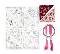 Générique Marque-pages Brodés - Art Sur Le Thème Du Printemps Et De L'Été,Kit Fabrication Marque Page - pour Peinture Aquarelle Feutrine Faite Main Signet Lecture et Crochet pour les Adultes