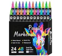 Générique Marqueur À Double Côtés - Marqueurs À Double Facteur Pour La Coloration | Don Besoins En Art Ensemble Avec Une Dentelle Fine Et Large, Stylos De Croquis Pour Adultes Et, Dessiner M