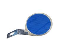 Générique Marqueur de Allée Rond Réflecteur Panneau Signalisation Métallique Pavement Réfléchissant pour Sécurité Nuit Tunnels Chantiers Circulation Extérieure, Bleu