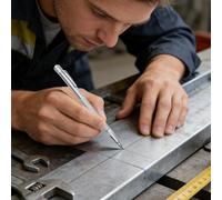 Générique Marqueur Pour Carreaux, 2 Outils de Marquage pour la Construction, avec 10 de Remplaçement et Crayon de Menuisier, Pour Decoupe Verre Carrelage Et Pierre