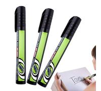 Générique Marqueurs De Peinture,Marqueur À Base D'Huile Étanche 3 Pièces - Marqueur Pour Tableau Noir,Verre Métal Céramique Tissu Pierre Pneus Dessin Marquage Permanent