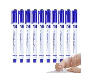 Générique Marqueurs Effaçables À Sec Pointe Fine Lot De 10 Stylos Écriture | Marqueurs Effaçables 0,5 mm Avec Gomme pour Tableau Blanc de alendrier, Maternelle et Dessin Enseignant