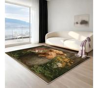 Générique Marron Tapis Salon Cartoon À Poils Courts 60 x 120 cm - Tapis Chambre Doux Moelleux Minimaliste Ballon Renard, Antidérapant Intérieur Moquette, Ne Perd Pas Ses Poils