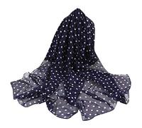 Générique Marteau Fibre De Verre femmes print point soie doux long Wrap simulation 160 * 50 cm foulard Poignet Garage Basculante (Navy, One Size)