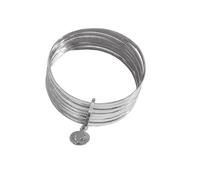 Générique martelé Multicouche avec breloque en Relief et gravé à Texture d ' étoile pour Dames empilable Multicouche