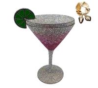 Générique Martini Glass Purse for Women,Cocktail Goblet Evening Clutch Bag,Funny Wedding Party Prom Handbag