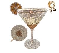 Générique Martini Glass Purse for Women,Cocktail Goblet Evening Clutch Bag,Funny Wedding Party Prom Handbag