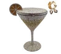 Générique Martini Glass Purse for Women,Cocktail Goblet Evening Clutch Bag,Funny Wedding Party Prom Handbag