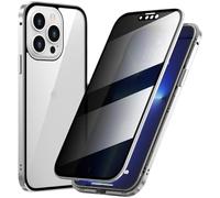 Générique Marvulur Phone Case, Marvulur Powerful Anti-Peep Magnetic Phone Case, Full Body Shockproof Clear ase for iPhone 11/12/13/14/15/16 Pro Max (15 Plus,Silver)