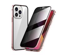 Générique Marvulur Phone Case, Marvulur Powerful Anti-Peep Magnetic Phone Case, Full Body Shockproof Clear Cases, Double-Sided Anti-Peep Glass Mobile Cases (12mini,Pink)