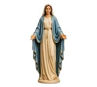 Générique Mary Statue 12Cm Open Arms Religious Figurine Resin Virgin Mary Desk Ornament for Home Decor Living Room Bedroom Bathroom Desktop Bookshelf Mantel Shelf Christian Prayer Space Decoration
