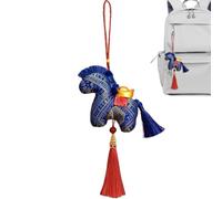 Générique Mascotte en Peluche De L'année du Cheval 2026 - du Nouvel an | Design Festif Traditionnel De Bon Augure, Rembourrage En Coton Pp En Peluche Courte Ultra-doux, Compact 3,94 Pouces Avec Bouc
