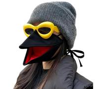 Générique Mask with Moving Beak, Bird Beak Mask and Sunglasses Set, Funny Animal Costume for Halloween Parties, for Parties, Cosplay (Black)