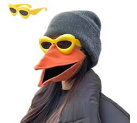 Générique Mask with Moving Beak, Bird Beak Mask and Sunglasses Set,Funny Animal Costume, for Halloween, Parties, Cosplay (Orange)