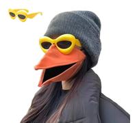 Générique Mask with Moving Beak, Bird Beak Mask and Sunglasses Set, Funny Animal Costume, Gifts of laughter at the gathering (Orange)