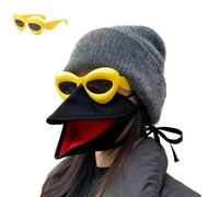 Générique Mask with Moving Beak, Bird Beak Mask and Sunglasses Set, Funny Animal Costume, Gifts of laughter at the gathering (Black)