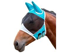 Générique Masque Anti Mouche Cheval, Bonnet Anti Mouches Noir pour Chevaux avec Oreilles, Modèle One Piece, Maschera per Occhi in Maglia Traspirante per il Viso, Protection Anti-Tau pour Chevauxr