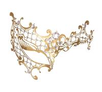 Générique Masque Bal Masqué Femme,Filigrane éLéGant Clouté En MéTal Pour Les Bals MasquéS Et Les FêTes CostuméEs (Gold A)