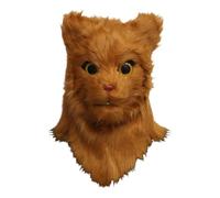 Générique Masque Complet De Chat À Fourrure Amusant Avec Mâchoire Mobile - Masque Therian En Fausse Fourrure Pour Adultes, Mascarade D'halloween, Cosplay, Accessoires De Fête