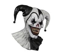 Générique Masque complet de clown effrayant avec yeux réglables, costume en latex ventilé pour farces d ' Halloween et cosplay Masque de clown complet en latex accrocheur