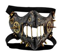 Générique Masque Cosplay Avec Engrenage Métallique Et Rivets, Accessoire De