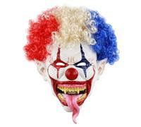 Générique Masque de Clown d'Horreur Halloween,Masque en Latex Effrayant,Clown Tueur Effrayants Masques de Démon,Déguisement Cosplay pour Halloween Fête Parade de Carnaval