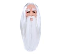 Générique Masque De Cosplay Halloween | Déguisement Accessoire de Tête Design Vieillard Cheveux Blancs,Accessoire Horreur Effrayant Pour Adultes Convention Cosplay Horreur