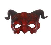 Générique Masque de diable et de démon, demi-visage, corne effrayante, pour Halloween, mascarade, cosplay, accessoires de fête