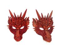 Générique Masque de Dragon Rouge en Mousse Pu pour Carnaval et Performance, Design Créatif et Confortable, Accessoire pour Déguisement Halloween et Fête Costumée