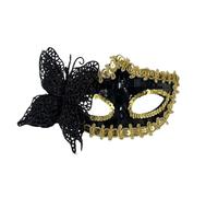 Générique Masque de mascarade de paillettes de papillon de demi visage léger élégant masque de tenue de papillon costume de partie mascarade de fleur de côté masques
