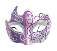 Générique Masque de Mascarade Femme, Accessoire Adulte Couple Masque Dentelle Vampire Steampunk Homme Accessoires Half Face Mask Déguisement Black Swan Carnaval Deguisement Femme Masque Violet