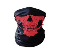 Générique Masque de Moto Multifonction Tête de Mort pour Ski, Vélo, Randonnée Bandana Chauffe-cou sous casque crâne pour moto