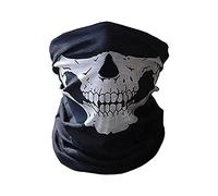 Générique Masque de Moto Multifonction Tête de Mort pour Ski, Vélo, Randonnée Bandana Chauffe-cou sous casque crâne pour moto