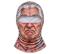 Générique Masque De Ski Drôle Visage Réaliste, 3D Masque Hiver Vieux Cagoule, Homme Cagoule Moto Intégral À Impression 3D Visage Réaliste, pour Ski, Moto, Fêtes Cosplay Et Sorties Extérieures