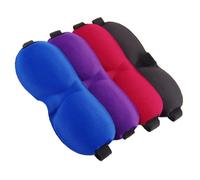 Générique Masque de Sommeil 3d Yeux, 4 Pièces, Tissu Polyester et Éponge, Bande Élastique, Bloque la Lumière pour Camping et Usage Intérieur