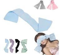 Générique Masque De Sommeil Lesté Occultant for Les Yeux, Masque De Sommeil De avec Perles Et Coton, Utilisation Double Face, Tissu Doux for La Peau, Poids Long Et Compact(Blue)