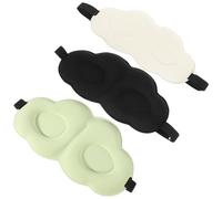 Générique Masque de Sommeil Yeux 3 Pièces en Tissu Glace, Confortable et Portable, Voyage Conférences, Bloque la Lumière et Soulage la Fatigue Oculaire