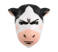 Générique Masque drôle-Masques d'animaux de dessin animé de vache taille, accessoires de jeu de rôle d'halloween, couverture faciale en Latex de nouveauté, festif