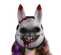 Générique Masque Effrayant De Lapin | Masque Inquiétant De Lapin | Accessoire Pour Théâtre Masqué Fête Costumée Spectacle Célébration Rassemblement Familial