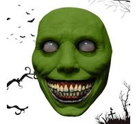 Générique Masque Effrayant pour Adultes Réaliste | Masque effrayant réaliste en latex de démon souriant - Halloween Creepy Horror Fantôme Diable Zombie Cosplay Costume Party Props pour Femmes Hommes