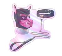 Générique Masque gothique créatif pour chien (couvre-tête intégral) - Accessoire de déguisement pour jeux de rôle - frhlH01201A (C-Rose)