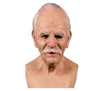 Générique Masque Halloween Effrayant,Masque En Latex Horrible D'Horreur Scream Complet Réaliste Helloween Mask Trick Or Treat Cosplay Demon Carnival Props (006 Grand père/mère,Taille unique)