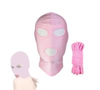 Générique Masque intégral respirant à 3 ouvertures - Cagoule de fête pour jeux de carnaval et spectacles de danse - frhlH007 (A-Rose, L)