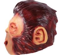 Générique Masque Intégral Singe en Latex Confortable sans Odeur Plastique, Accessoire de Fête Effrayant pour Cosplay et Soirée Déguisée Halloween Adulte