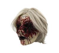 Générique Masque Latex Effrayant Halloween avec Trou de Ventilation - Déguisement Horreir Réaliste pour Cosplay, Fête d'Halloween, Carnaval, Soirée Déguisée - Design Sorcière Vampire